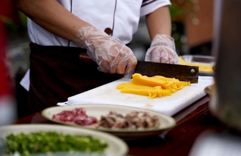 Commence the day with a substantial meal at the accommodation facility.